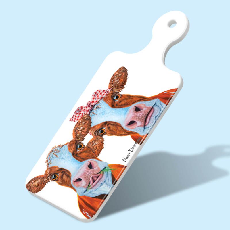 Rectangle-Cheese-Platter-10-1.jpg Tex and Tammy the Cows - Rectangle Ceramic Cheese Platter - Image 1