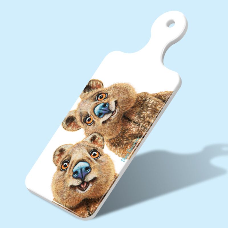 Meet the Quokkas - Rectangle Ceramic Cheese Platter - Image 1