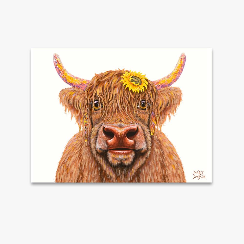 SHAZZA-12.jpg Shazza the Highland Cow - Canvas Print - Image 1