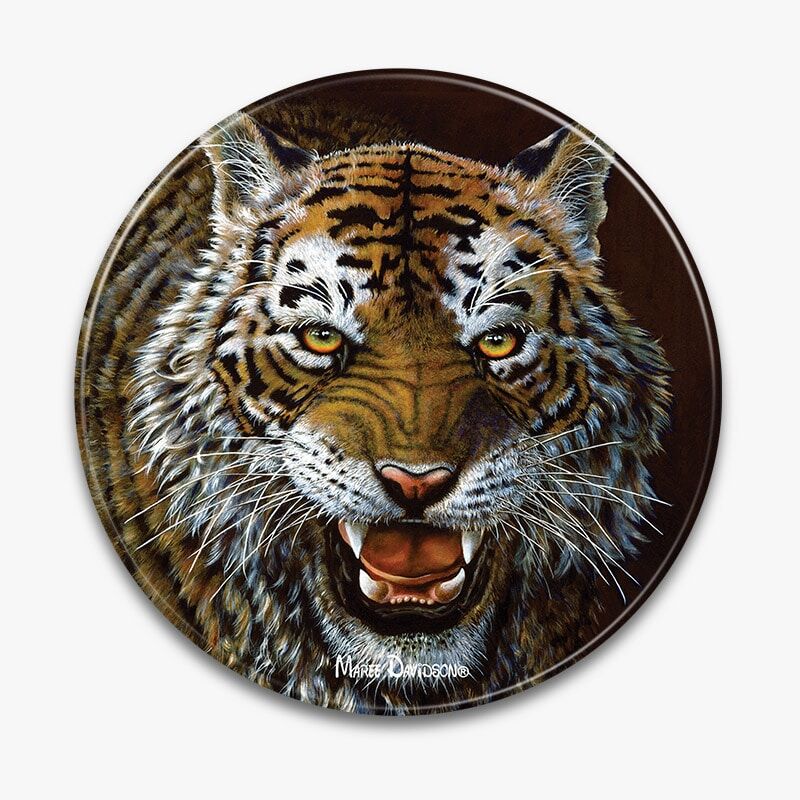 Showdown-Tiger-3.jpg Showdown Tiger - Ceramic Trivet - Image 1