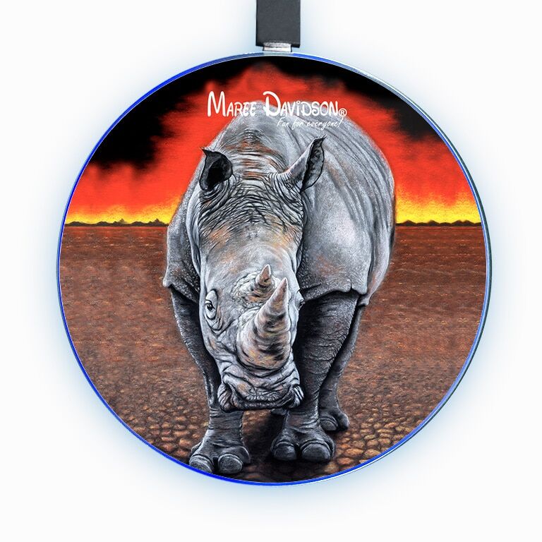 Sunset Rhino - Wireless Phone Charger - Image 1
