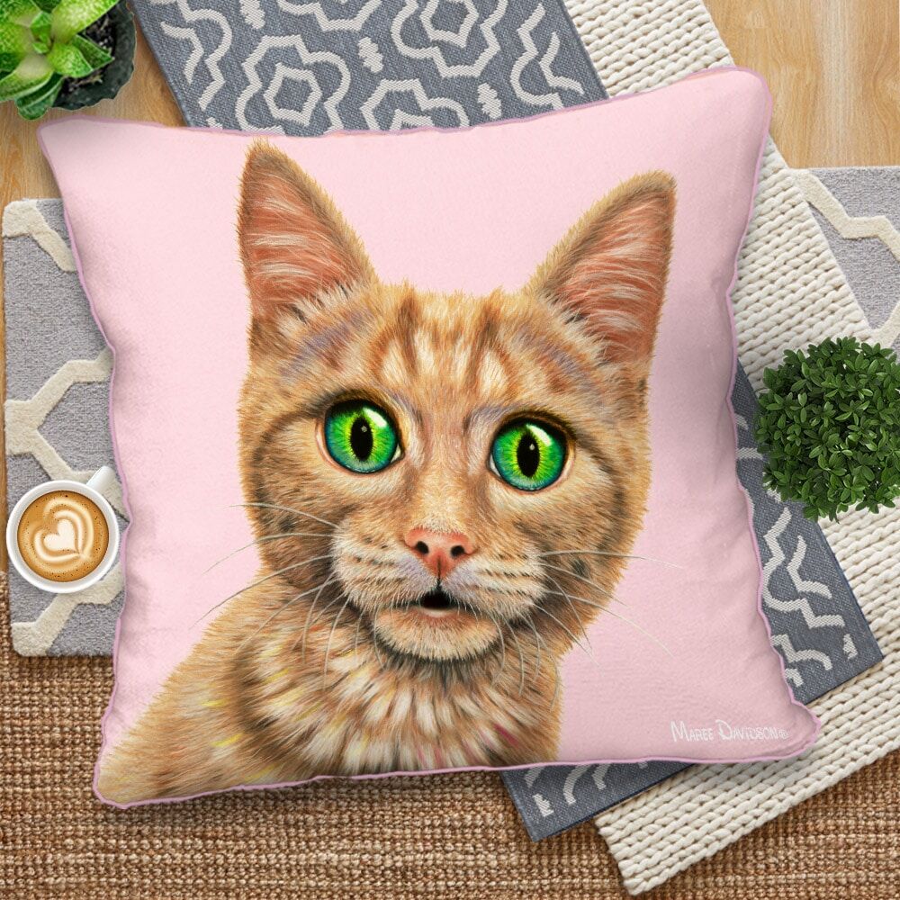 Tigger the Ginger Cat - European Cushion Cover - Image 1