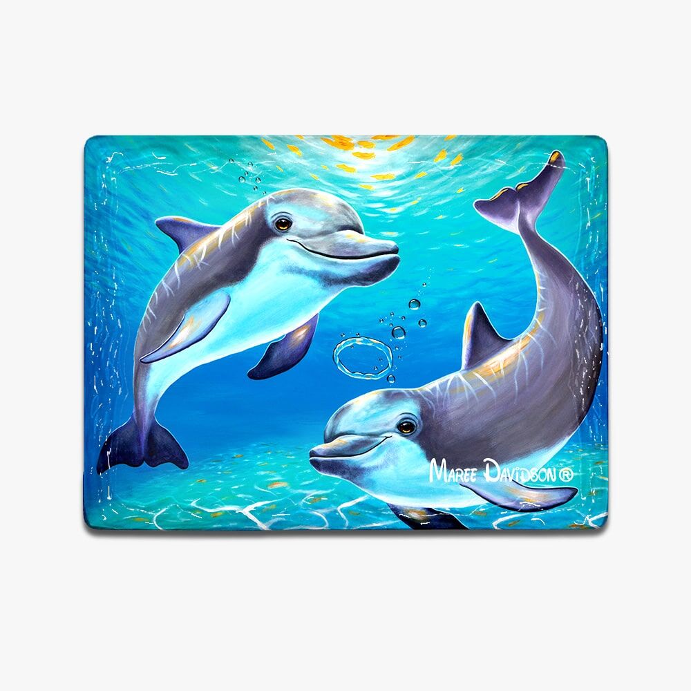 Two-Dolphins-3-1.jpg Two Dolphins - Ceramic Magnets - Image 1