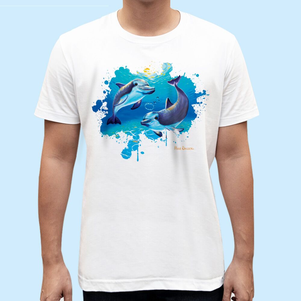 Two Dolphins - Unisex T-Shirts - Image 1