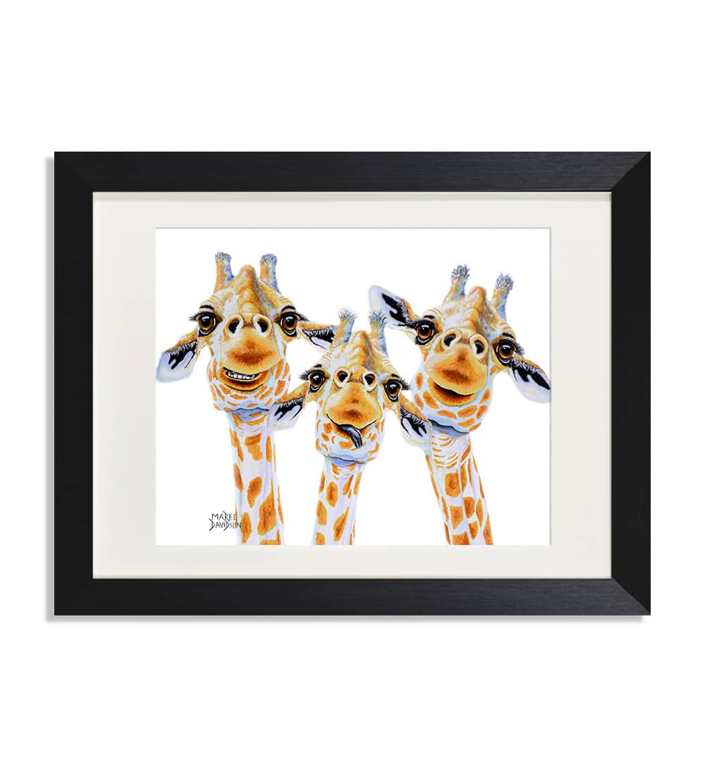 You-Make-Me-Smile-Maree-Davidson-Art.jpg You Make Me Smile the Giraffes - Print - Image 1