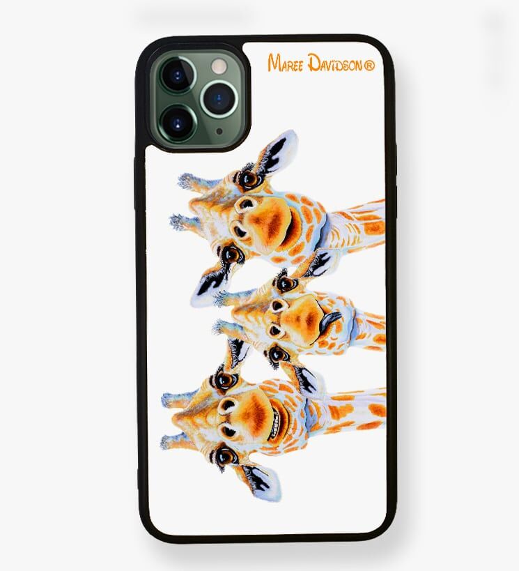 You-Make-Me-Smile-Phone-Case-Maree-Davidson.jpg You Make Me Smile the Giraffes - iPhone Case Cover - Image 1