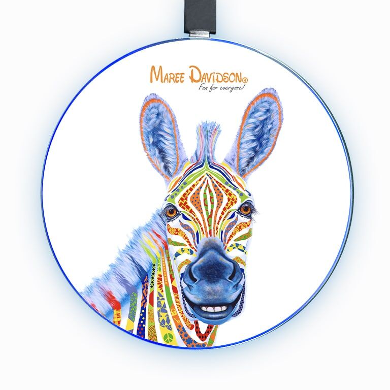 Zeus the Zebra - Wireless Phone Charger - Image 1
