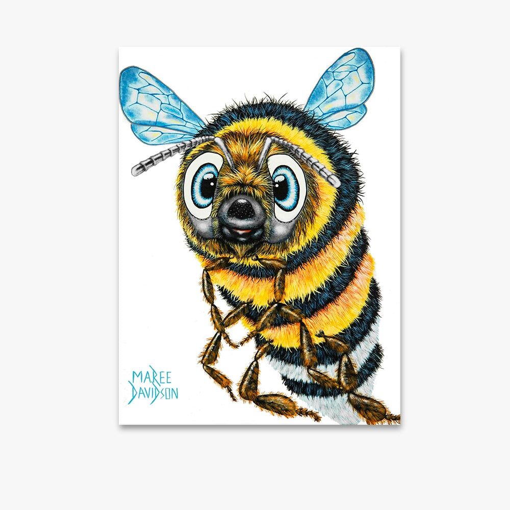 Bevan the Bumblebee - Canvas Print - Image 1