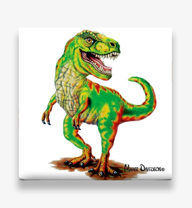 coaster.jpg T-Rex the Tyrannosaurus - Ceramic Coaster - Image 1