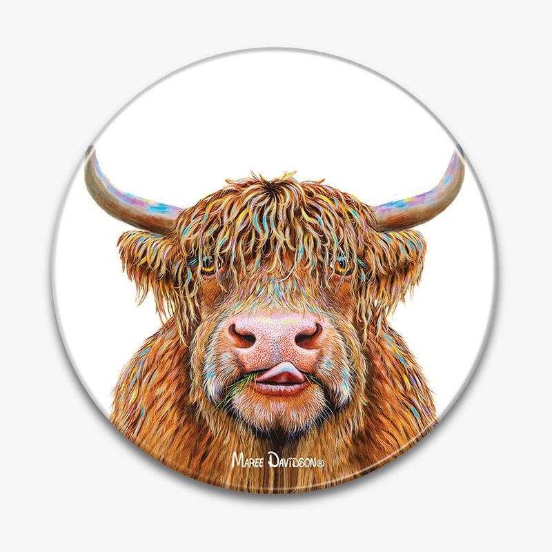 Hamish the Highland Cow - Ceramic Trivet - Image 1