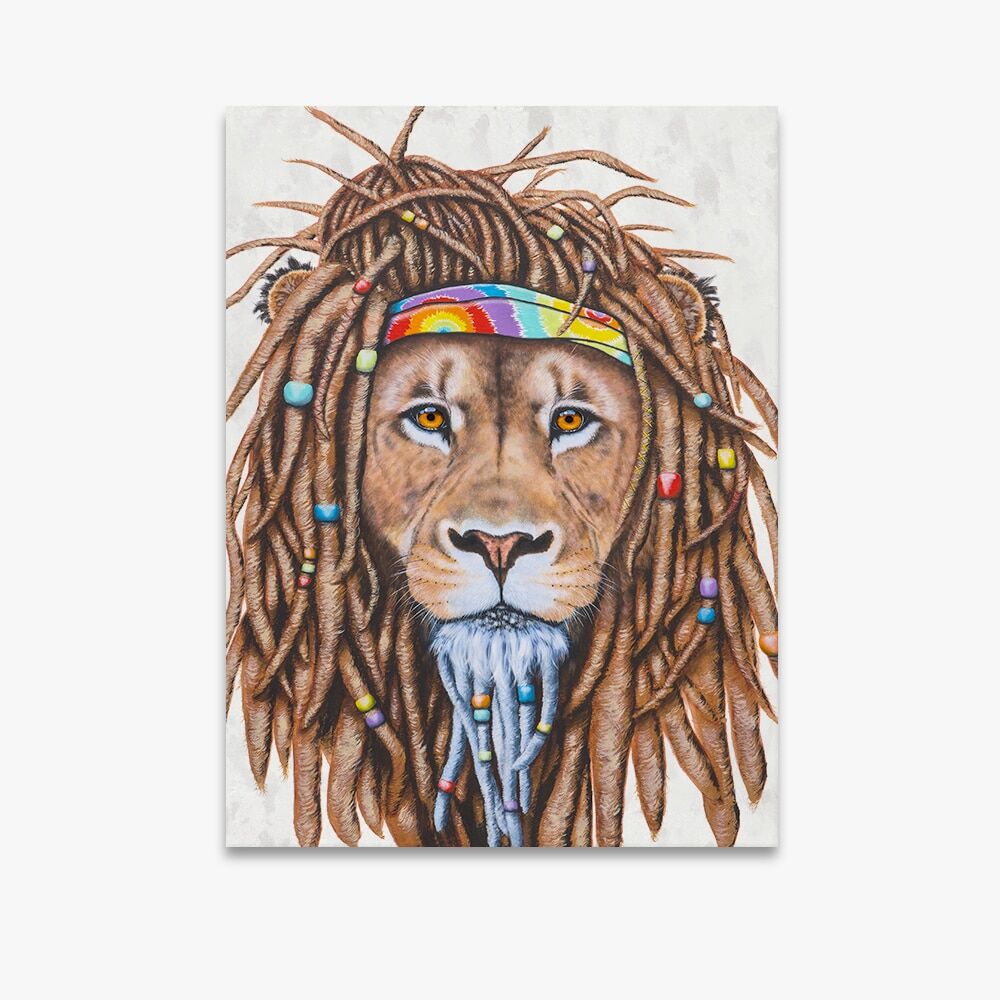 hippie-lion-emb.jpg Hippie Lion - Original Prints - Image 1