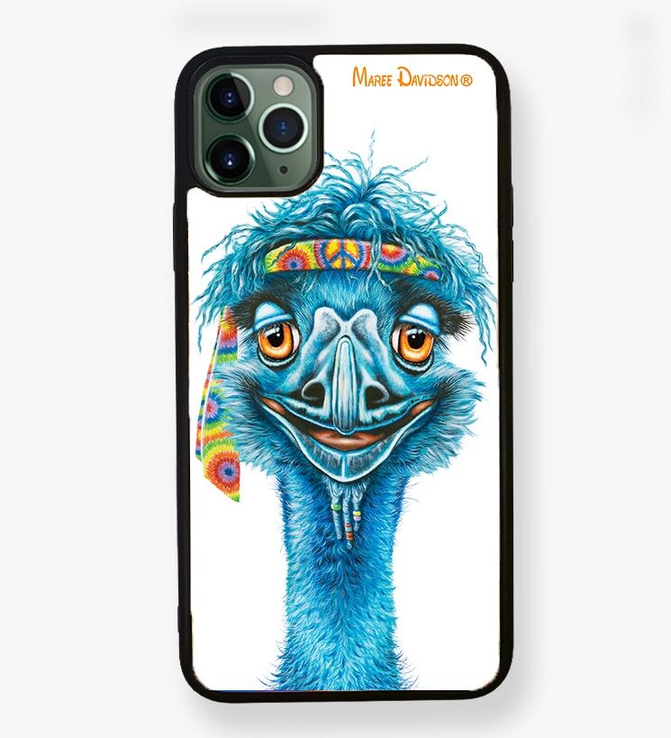 Ernie the Hippie Emu - iPhone Case Cover - Image 1