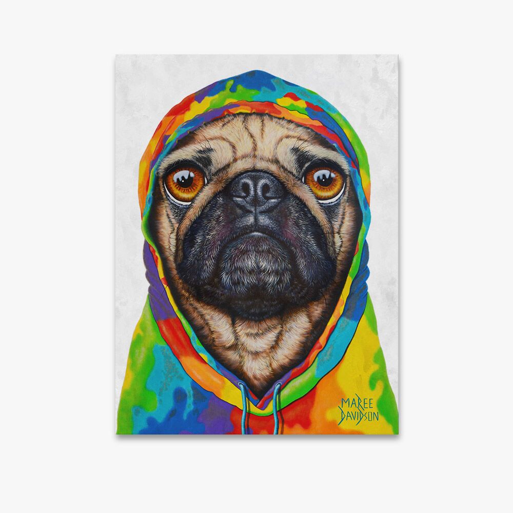 Pug 4 Life the Hoodie Dog - Original Prints - Image 1