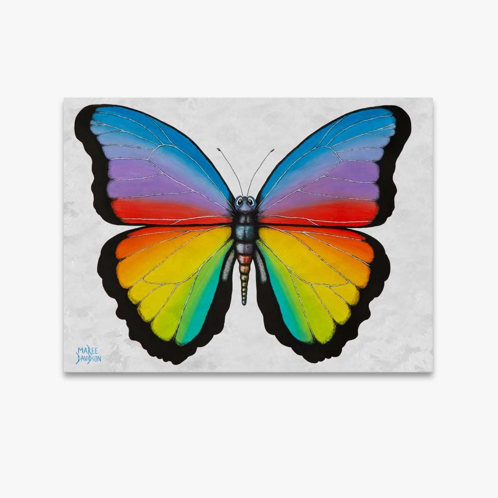 twiggy-emb.jpg Twiggy the Rainbow Butterfly - Original Prints - Image 1