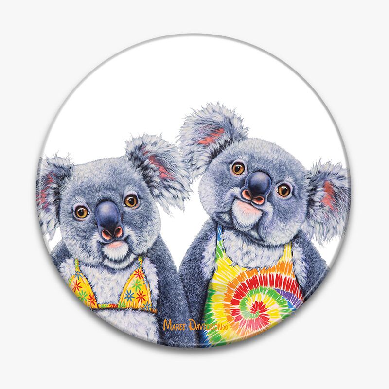 Chillin Downunder the Koalas  - Ceramic Trivet - Image 1