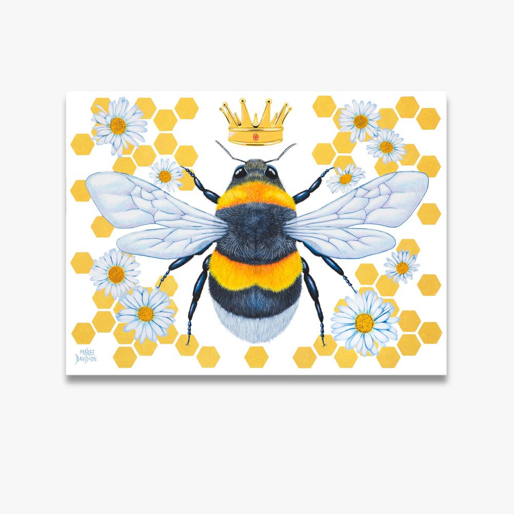 Daisy Queen Bee - Canvas Print - Image 1