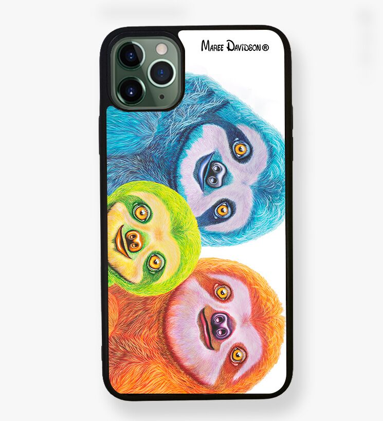 Rainbow Sloths - iPhone Case - Image 1