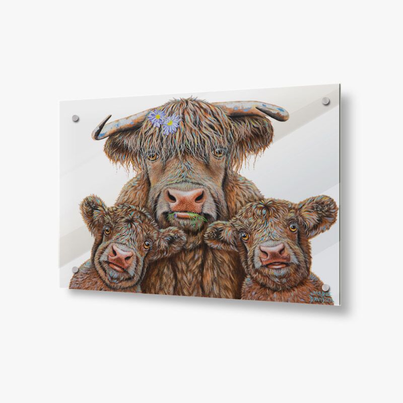 Love Makes the World Go Round the Cows - Acrylic Glass Panels - Image 1