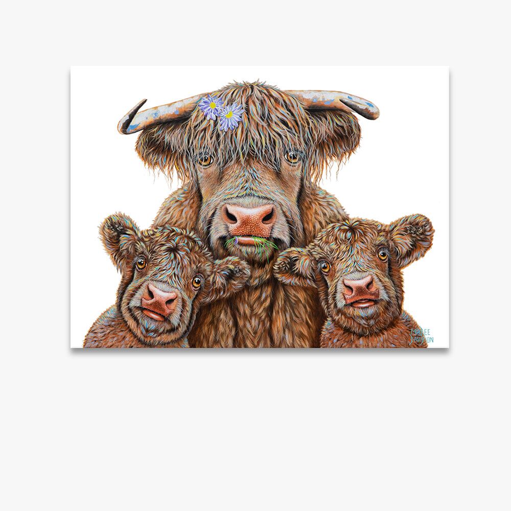 Love Makes the World Go Round the Cows - Canvas Print - Image 1