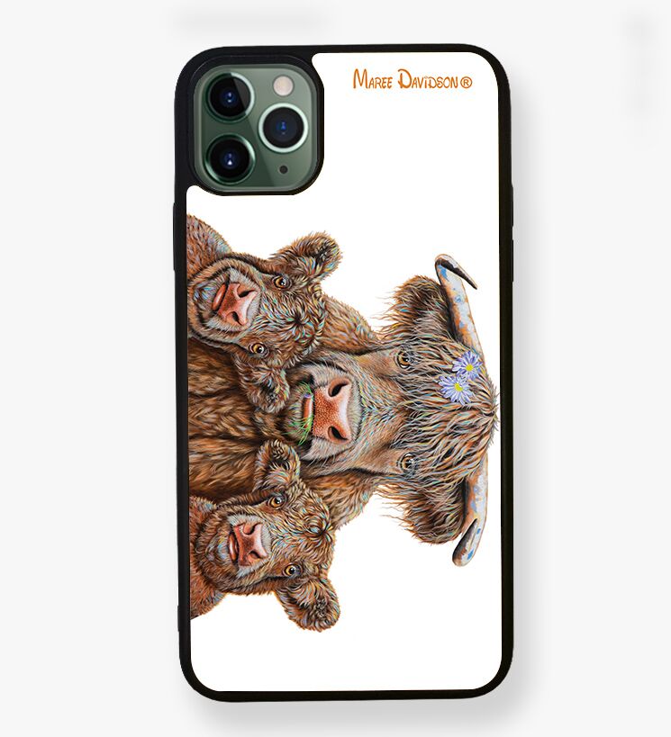 Love Makes the World Go Round the Cows - iPhone Case - Image 1