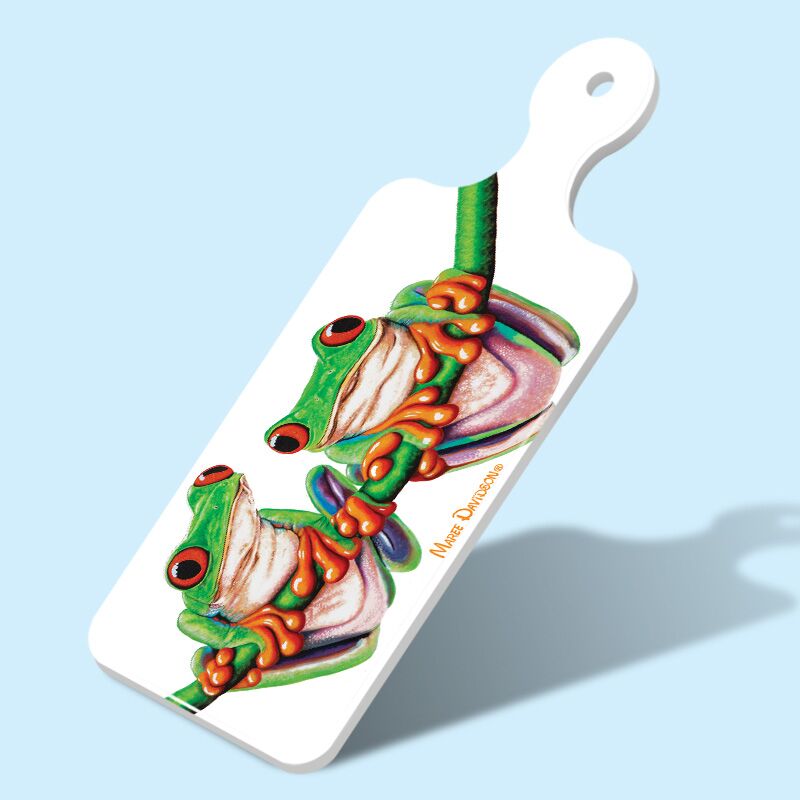 Two Frogs the Queensland Tree Frogs Rectangle Cheese Platter main Freddy and Freida the Tree Frogs - Rectangle Ceramic Cheese Platter - Image 1